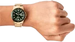 Fossil Green Dive Gold Stainless Steel Belt Watch
