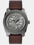 Fossil Machine Brown Automatic Leather Watch