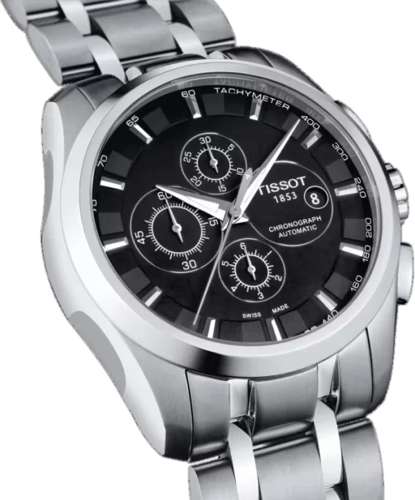Tissot Couturier Quartz Chronograph Watch – Stainless Steel Bracelet
