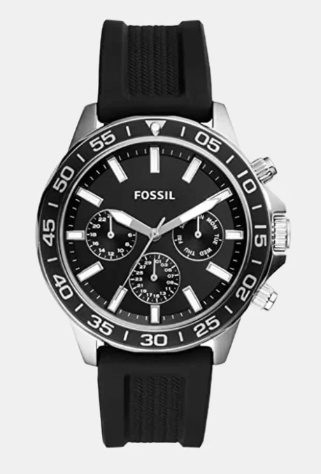 Fossil Black Silicone Strap Chronograph Watch